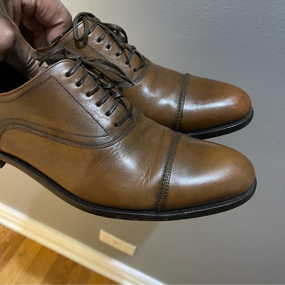 Salvatore Ferragamo Dress Shoes Brown Sz 7.5 - Picture 13 of 16